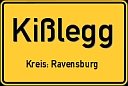Ortsschild: Kißlegg Kreis: Ravensburg