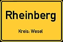 Ortsschild: Rheinberg Kreis: Wesel